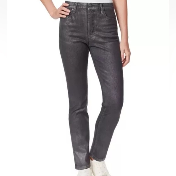 Gloria Vanderbilt Women’s Size 12 Amanda Classic Rise Shimmer Tapered Leg Jeans - Picture 1 of 12